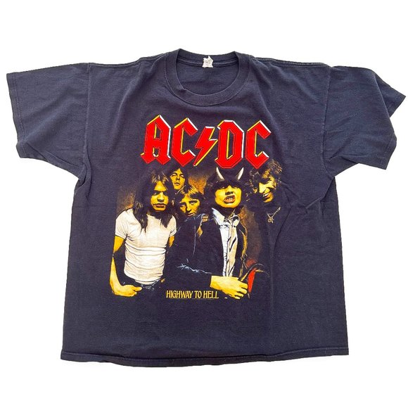 AC/DC Highway To Hell Vintage 2001 Y2K ANVIL Tag T Shirt XL - Picture 1 of 5